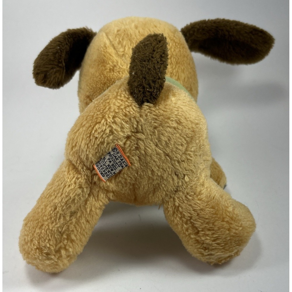 Dakin I'm Your Little Rascal Puppy Plush Dog Tan Brown Green Shirt Vintage 1977 - Picture 8 of 10
